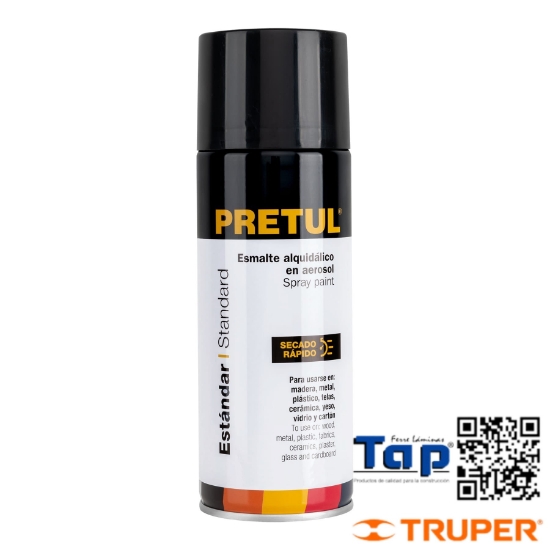 Imagen de PINTURA EN AEROSOL NEGRO MATE PRETUL