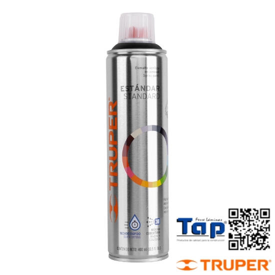 Imagen de PINTURA EN AEROSOL NEGRO SATIN TRUPER