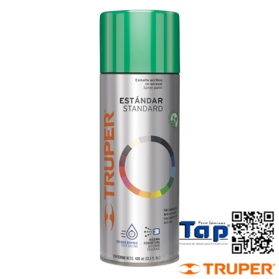 Imagen de PINTURA EN AEROSOL VERDE HOJA 400 ML TRUPER