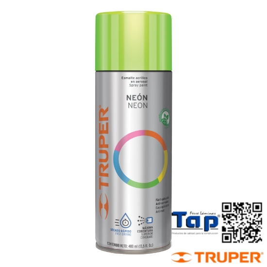 Imagen de PINTURA EN AEROSOL VERDE NEON 400 ML TRUPER