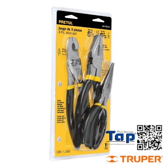 Imagen de PINZA 6" Y 28" MANGO VINIL PRETUL JGO 1