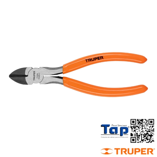Imagen de PINZA CORTE DIAGONAL 150 6" MANGO PVC TRUPER