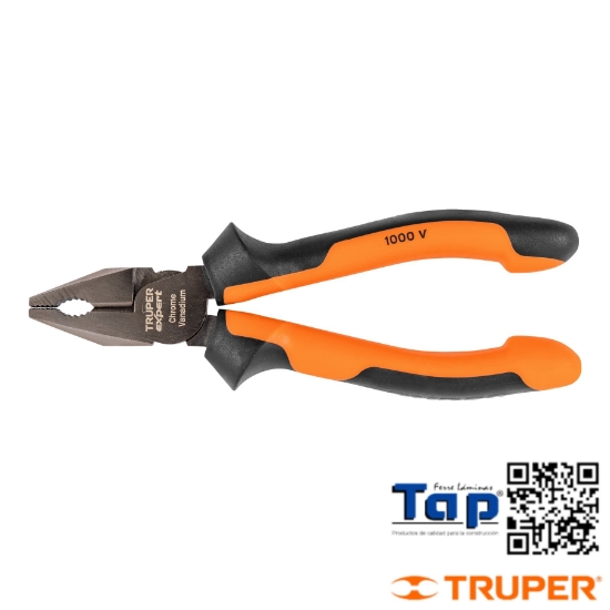 Imagen de PINZA P ELECTRICISTA 150 6" MANGO COMFORTGRIP TRUPER EXPERT