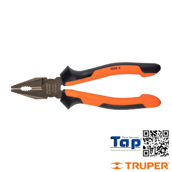 Imagen de PINZA P ELECTRICISTA 175 7" MANGO COMFORTGRIP TRUPER EXPERT