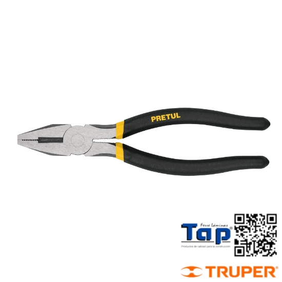 Imagen de PINZA P ELECTRICISTA 200 8" MANGO VINIL A GRANEL PRETUL
