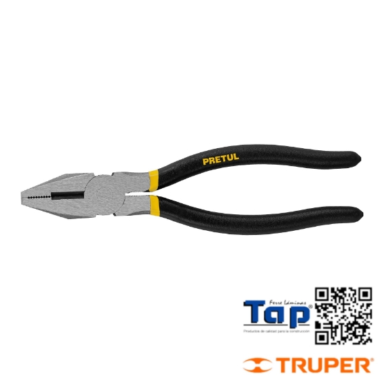 Imagen de PINZA P ELECTRICISTA 200 8" MANGO VINIL PRETUL