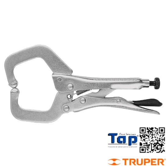 Imagen de PINZA PRESION 150 6" T "C" C MORDAZA FIJA TRUPER