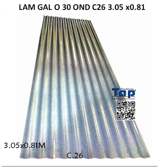 Imagen de LAM GAL O 30 OND C26 3.05 x0.81