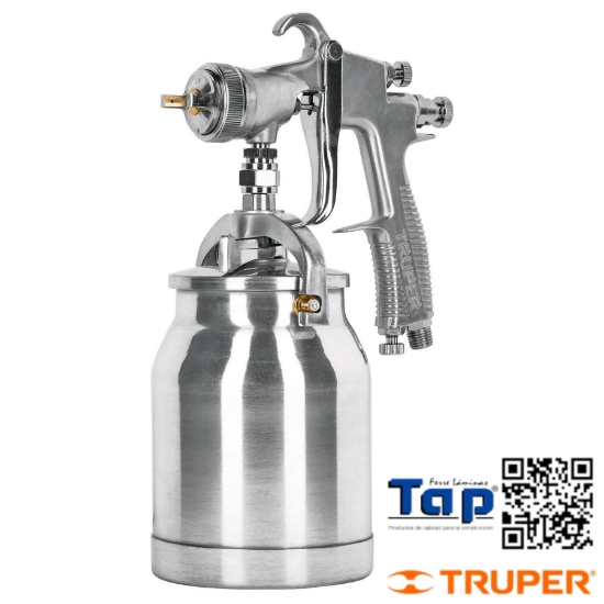 Imagen de PISTOLA P PTAR SUCCION HVLP VASO ALU 1.4 MM TRUPER