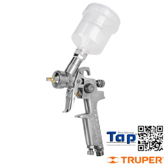 Imagen de PISTOLA P RETOQUE GRAVEDAD HVLP VASO PCO 1 MM TRUPER