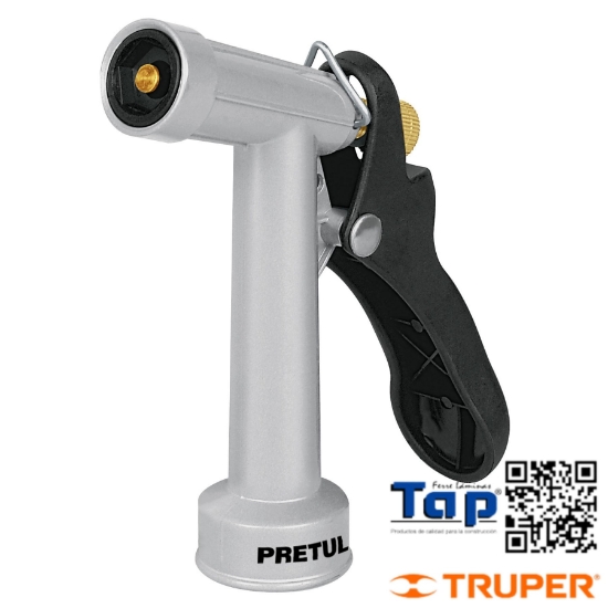 Imagen de PISTOLA P RIEGO 100 4" 2 FUNCIONES METALICA PRETUL