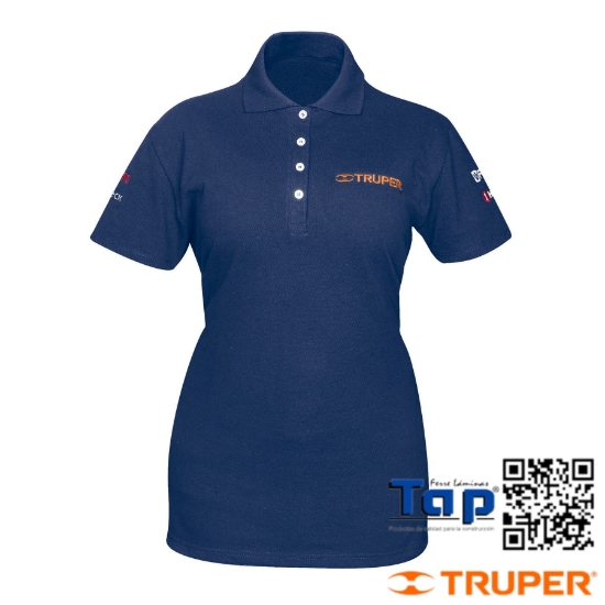 Imagen de PLAYERA T POLO AZUL P DAMA TALLA G TRUPER