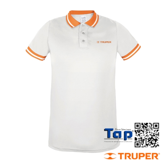 Imagen de PLAYERA T POLO DRY FIT BLANCA P CABALLERO TALLA  M