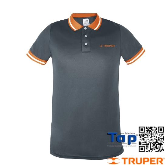 Imagen de PLAYERA T POLO DRY FIT GRIS P CABALLERO TALLA  CH