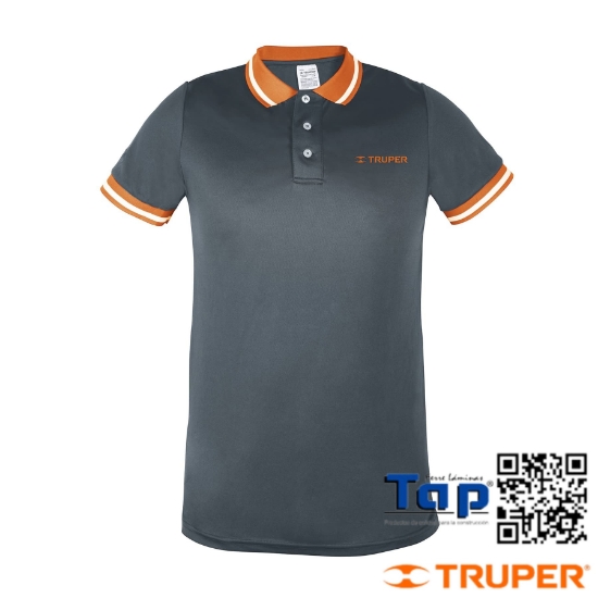 Imagen de PLAYERA T. POLO DRY FIT GRIS P CABALLERO TALLA G