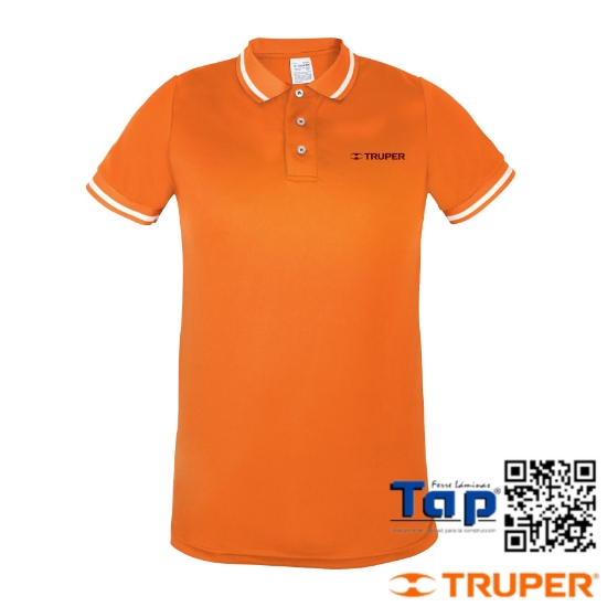 Imagen de PLAYERA T POLO DRY FIT NARANJA P CABALLERO TALLA G
