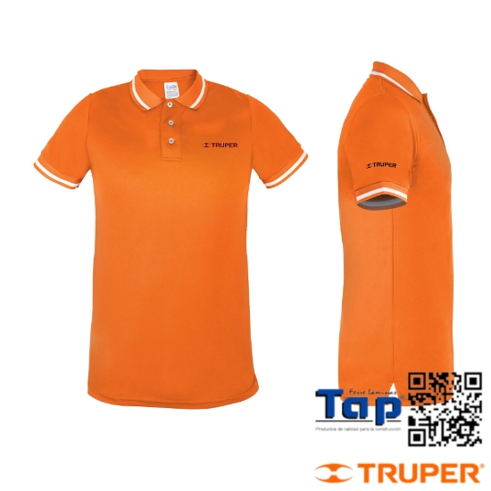 Imagen de PLAYERA T POLO DRY FIT NARANJA P CABALLERO,TALLA XG