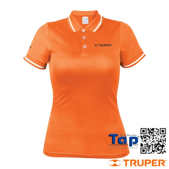 Imagen de PLAYERA T POLO DRY FIT NARANJA P DAMA TALLA  M