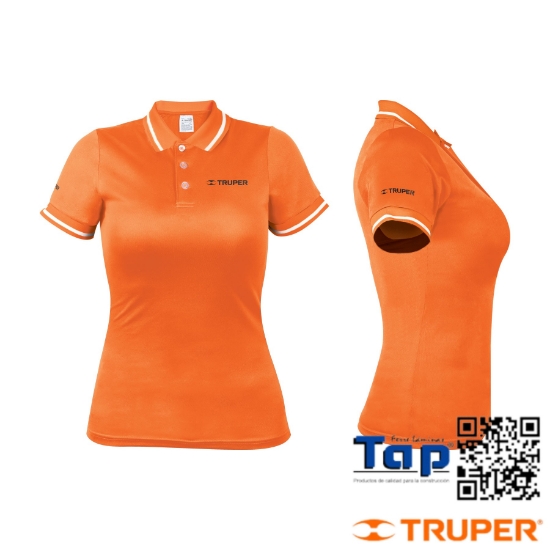 Imagen de PLAYERA T POLO DRY FIT NARANJA P DAMA TALLA G