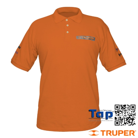Imagen de PLAYERA T POLO NARANJA P CABALLERO TALLA G TRUPER