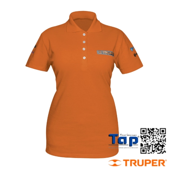 Imagen de PLAYERA T POLO NARANJA P DAMA TALLA  M TRUPER