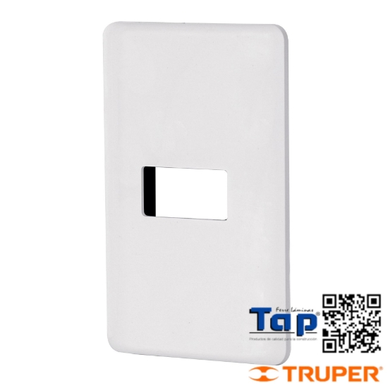 Imagen de PLACA 1 MOD ABS BLANCA VOLTECK BASIC