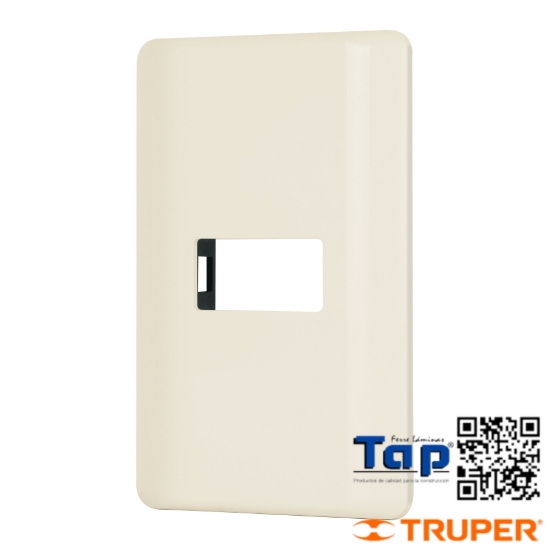 Imagen de PLACA 1 MOD MARFIL LINEA VOLTECK BASIC