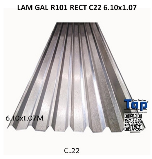 Imagen de LAM GAL R101 RECT C22 6.10x1.07