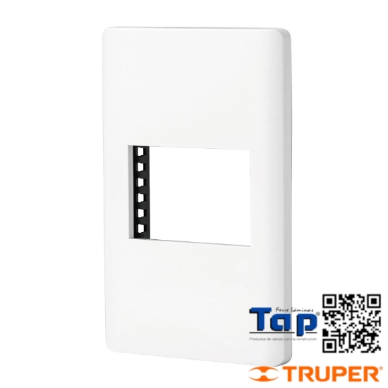 Imagen de PLACA 1 VENTANA 1.5 MOD  LINEA LISBOA VOLTECK BLANCA