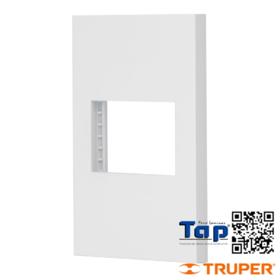 Imagen de PLACA 1 VENTANA 1.5 MOD LINEA ESPAÑOLA COLOR BLANCO