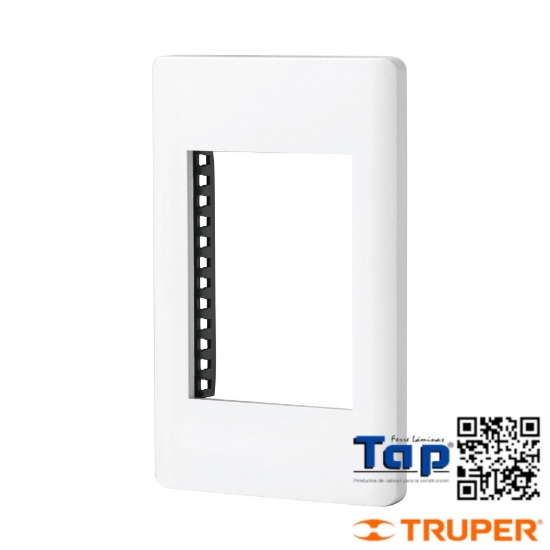 Imagen de PLACA 1 VENTANA 3 MOD  LINEA LISBOA VOLTECK BLANCA