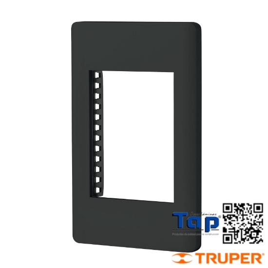 Imagen de PLACA 1 VENTANA 3 MOD  LINEA LISBOA VOLTECK NEGRA