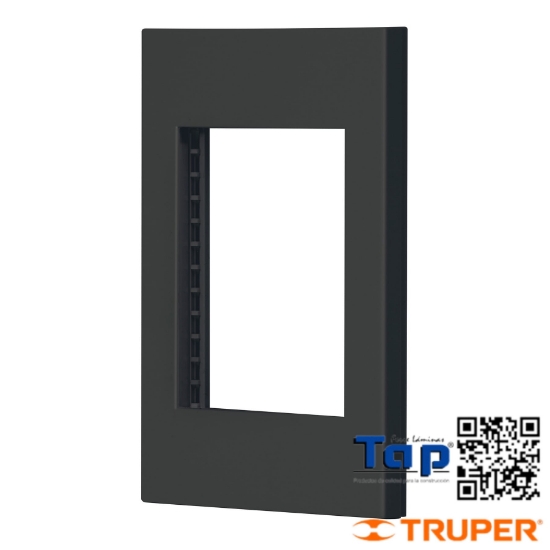 Imagen de PLACA 1 VENTANA 3 MOD LINEA ESPAÑOLA COLOR NEGRO