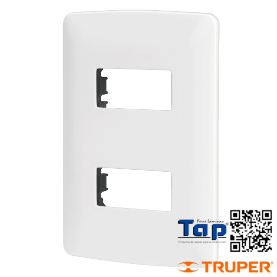 Imagen de PLACA 2 MOD ABS LINEA ITALIANA COLOR BLANCO