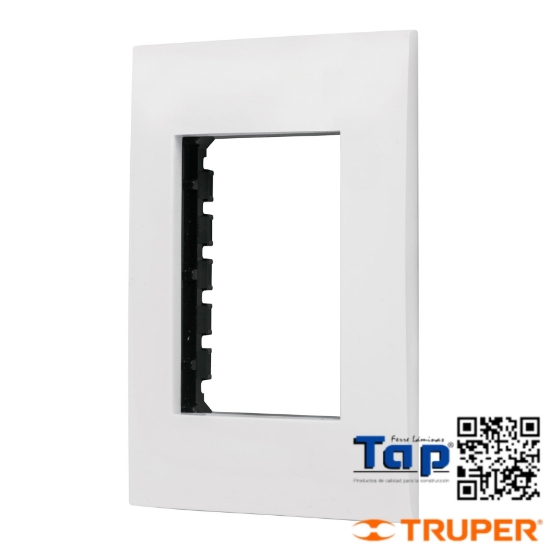Imagen de PLACA 3 MOD ABS LINEA OSLO COLOR BLANCO VOLTECK