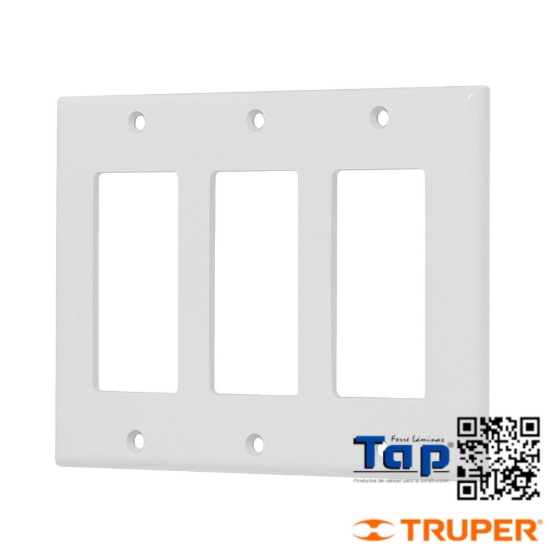 Imagen de PLACA 3 VENTANAS POLICARBONATO LINEA CLASSIC VOLTECK