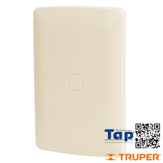 Imagen de PLACA ABS CIEGA LINEA ITALIANA COLOR MARFIL VOLTECK
