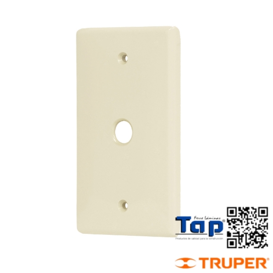 Imagen de PLACA ABS PASACABLE STD MARFIL VOLTECK