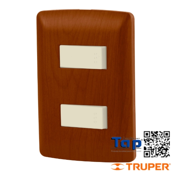 Imagen de PLACA ARMADA 1 INTERRUPTOR 1 ESCALERA MAD LINEA ITALIANA
