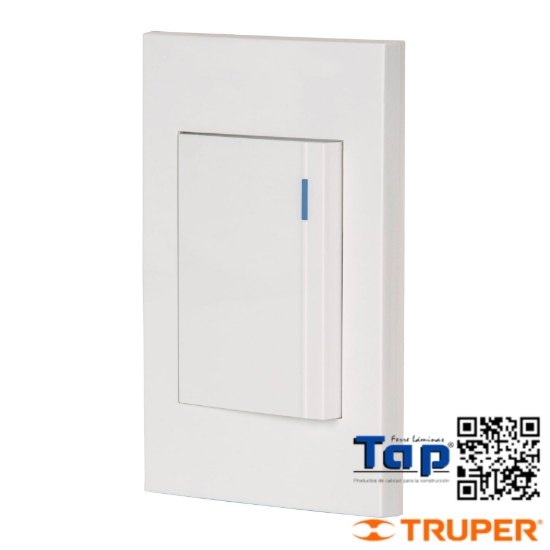 Imagen de PLACA ARMADA 1 INTERRUPTOR 3 MOD ESPAÑOLA BLANCO