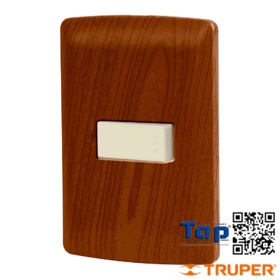 Imagen de PLACA ARMADA 1 INTERRUPTOR ESCALERA MAD LINEA ITALIANA