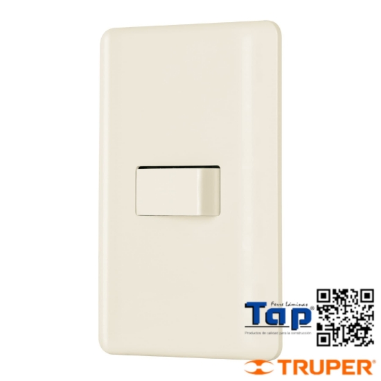 Imagen de PLACA ARMADA 1 INTERRUPTOR ESCALERA MARFIL BASIC