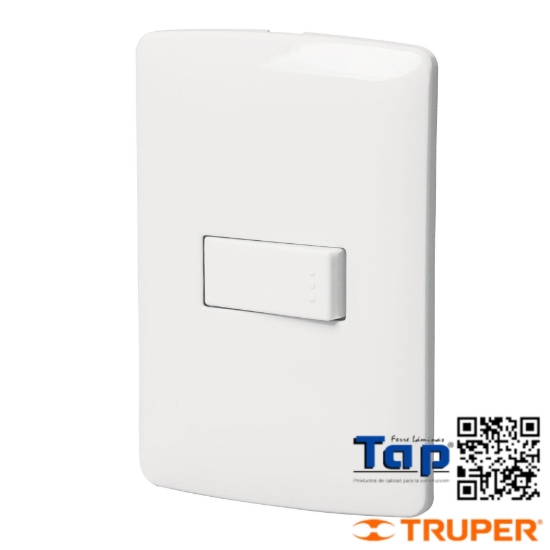 Imagen de PLACA ARMADA 1 INTERRUPTOR SENCILLO BLANCO LINEA ITALIANA