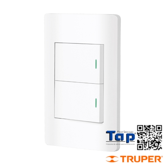 Imagen de PLACA ARMADA 1 INTERRUPTOR Y 1 3VIAS 1.5MOD LISBO