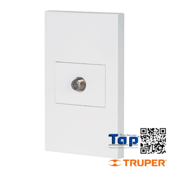 Imagen de PLACA ARMADA 1 TOMA TV 1.5 MOD ESPAÑOLA BLANCO