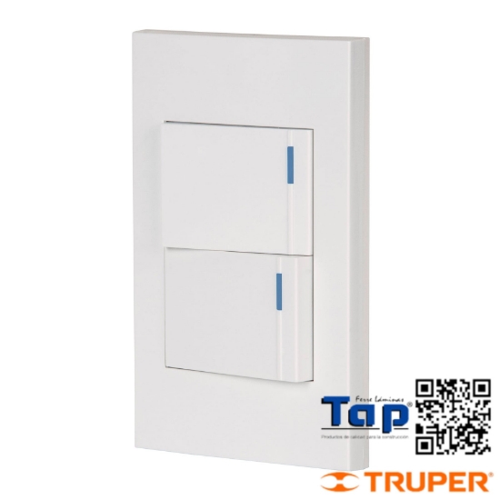 Imagen de PLACA ARMADA 2 INTERRUPTOR 13 VIAS 1.5 MOD ESPAÑOLA BLANCO