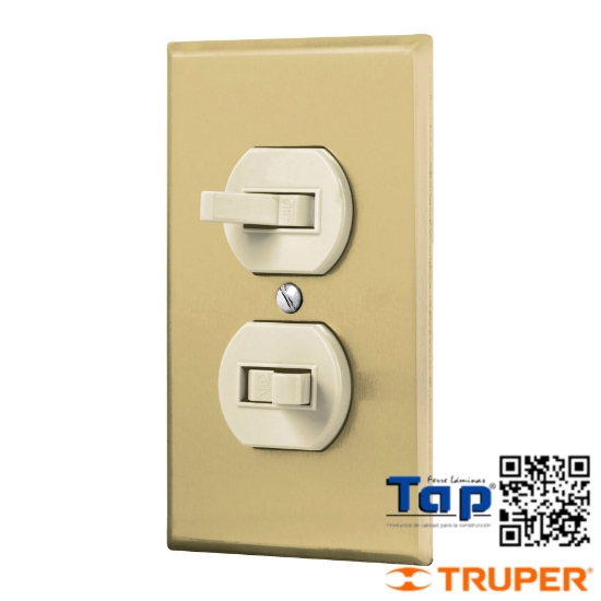 Imagen de PLACA ARMADA 2 INTERRUPTOR SENCILLO LINEA STD ALUMINI