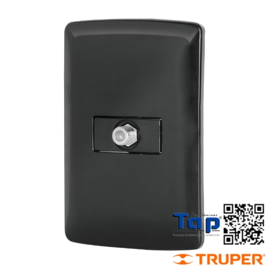 Imagen de PLACA ARMADA C CONEXION P TV NEGRO LINEA ITALIANA