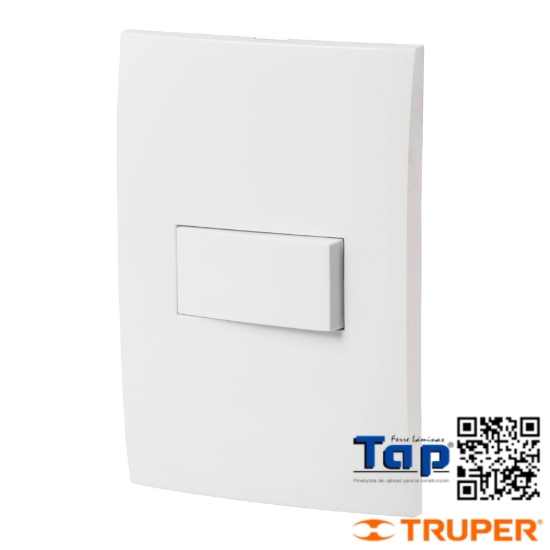 Imagen de PLACA ARMADA C INTERRUPTOR SENCILLO LINEA OSLO BLANCO