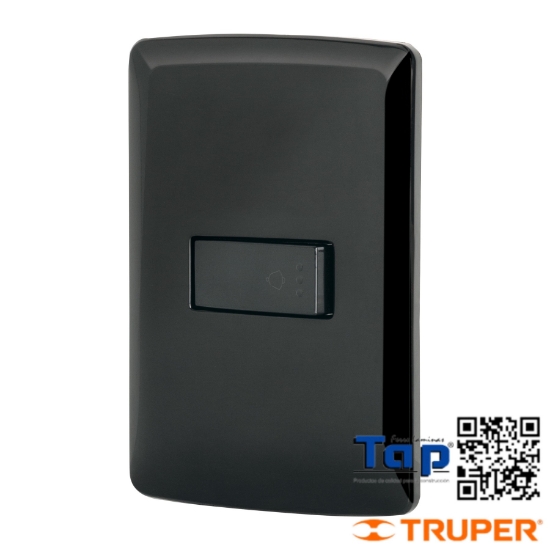 Imagen de PLACA ARMADA C TIMBRE NEGRO LINEA ITALIANA VOLTECK